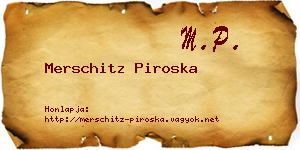 Merschitz Piroska névjegykártya