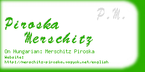 piroska merschitz business card